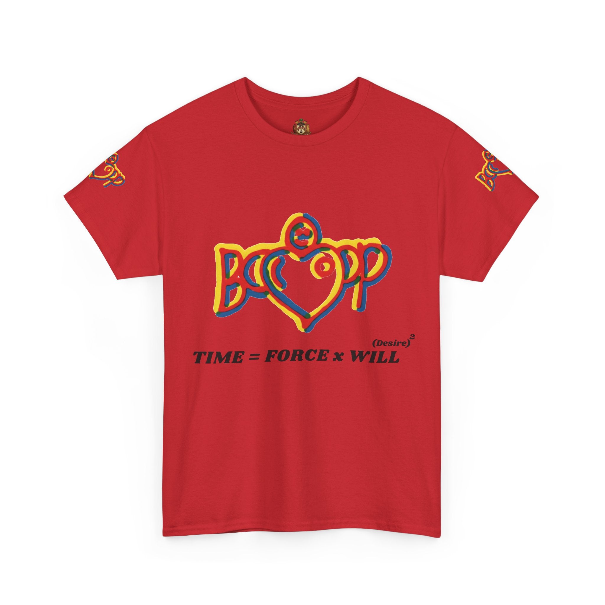 Boop Heart Tee — "TIME = FORCE x WILL" Graphic T‑Shirt Original Stanley Bostwick