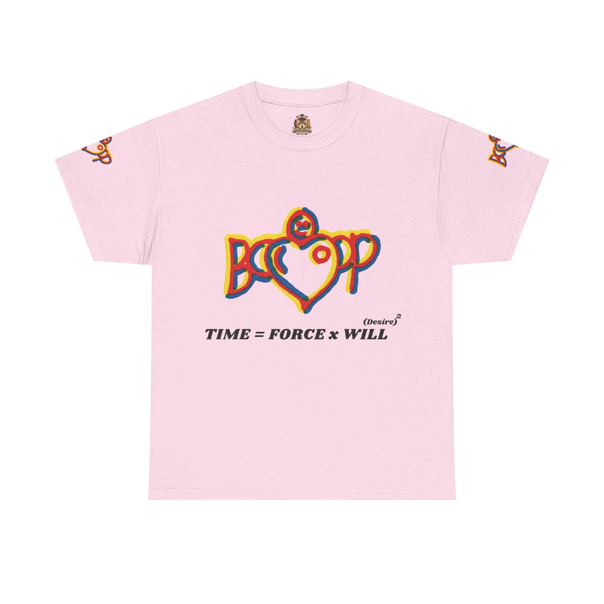 Boop Heart Tee — "TIME = FORCE x WILL" Graphic T‑Shirt Original Stanley Bostwick