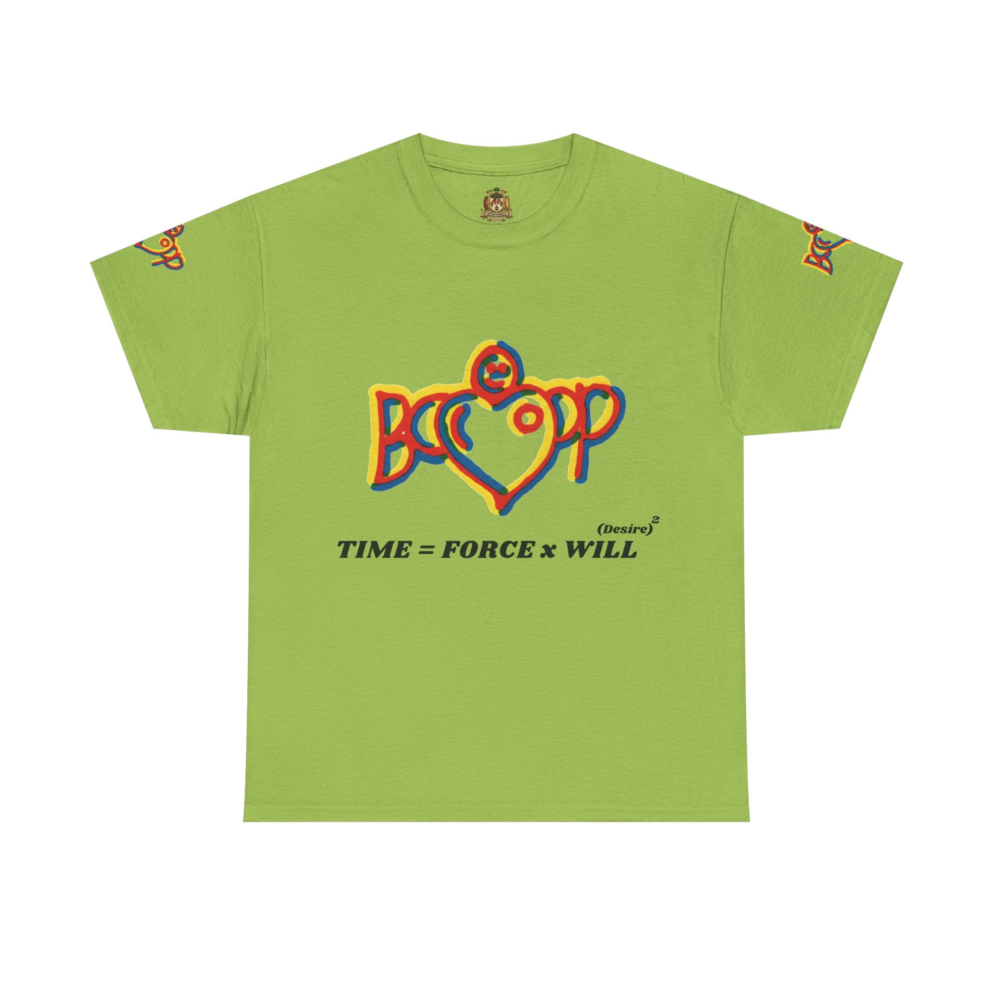 Boop Heart Tee — "TIME = FORCE x WILL" Graphic T‑Shirt Original Stanley Bostwick