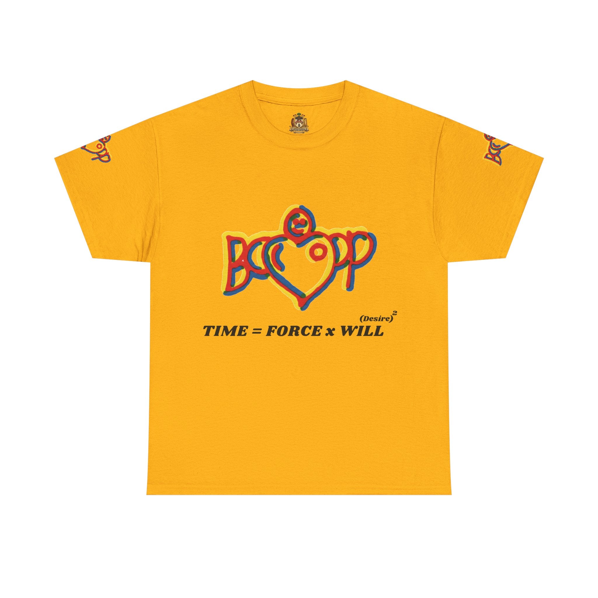 Boop Heart Tee — "TIME = FORCE x WILL" Graphic T‑Shirt Original Stanley Bostwick