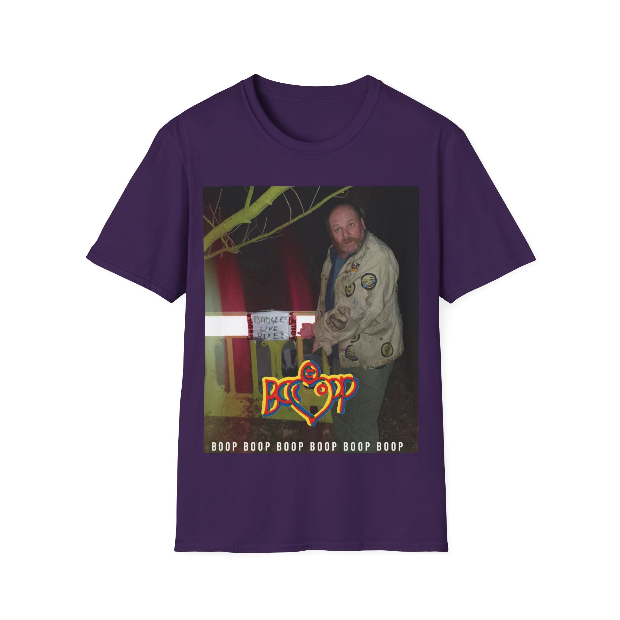 Photo Graphic T-Shirt — "Badgers Live Here" Retro Photo Tee