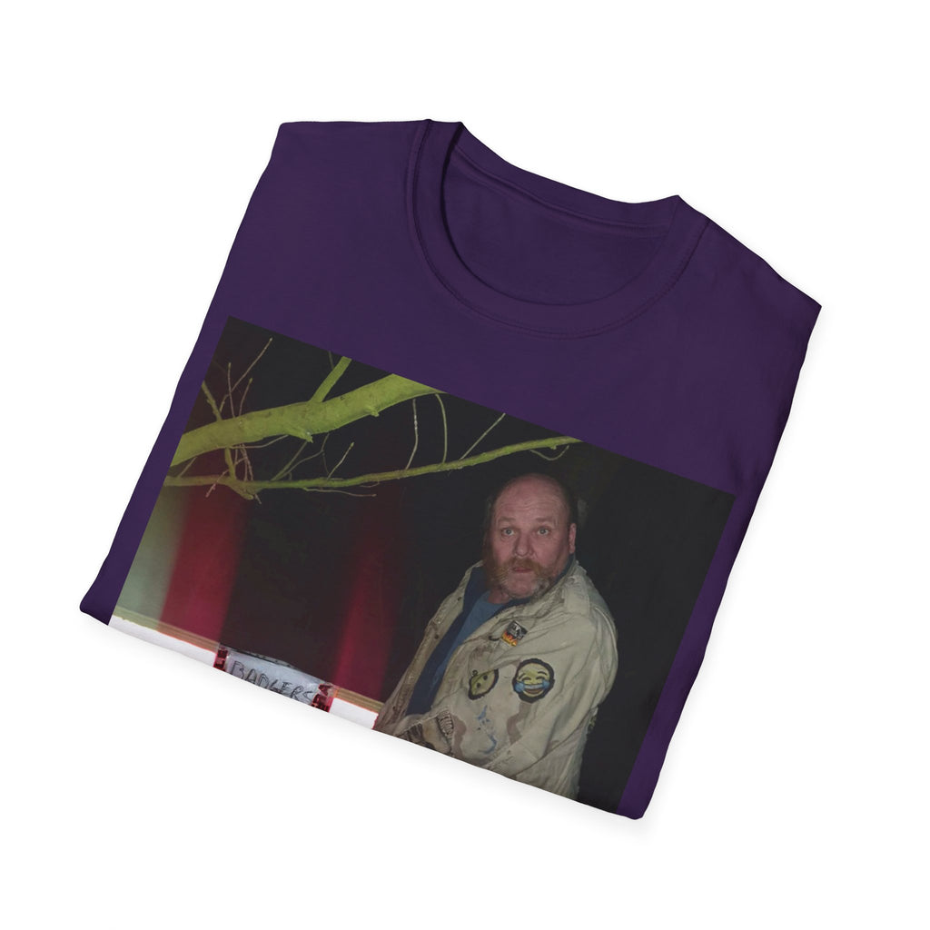 Photo Graphic T-Shirt — "Badgers Live Here" Retro Photo Tee