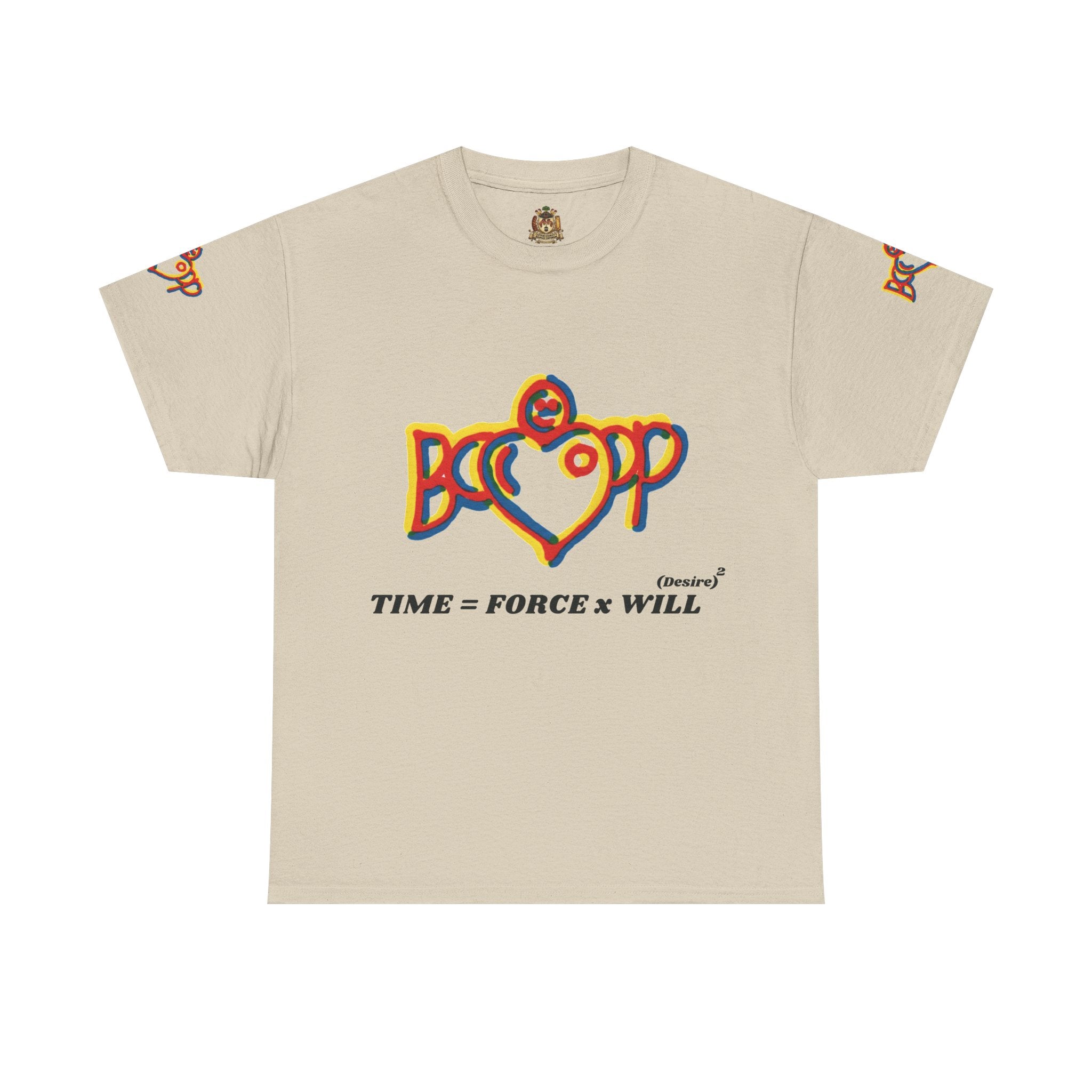 Boop Heart Tee — "TIME = FORCE x WILL" Graphic T‑Shirt Original Stanley Bostwick