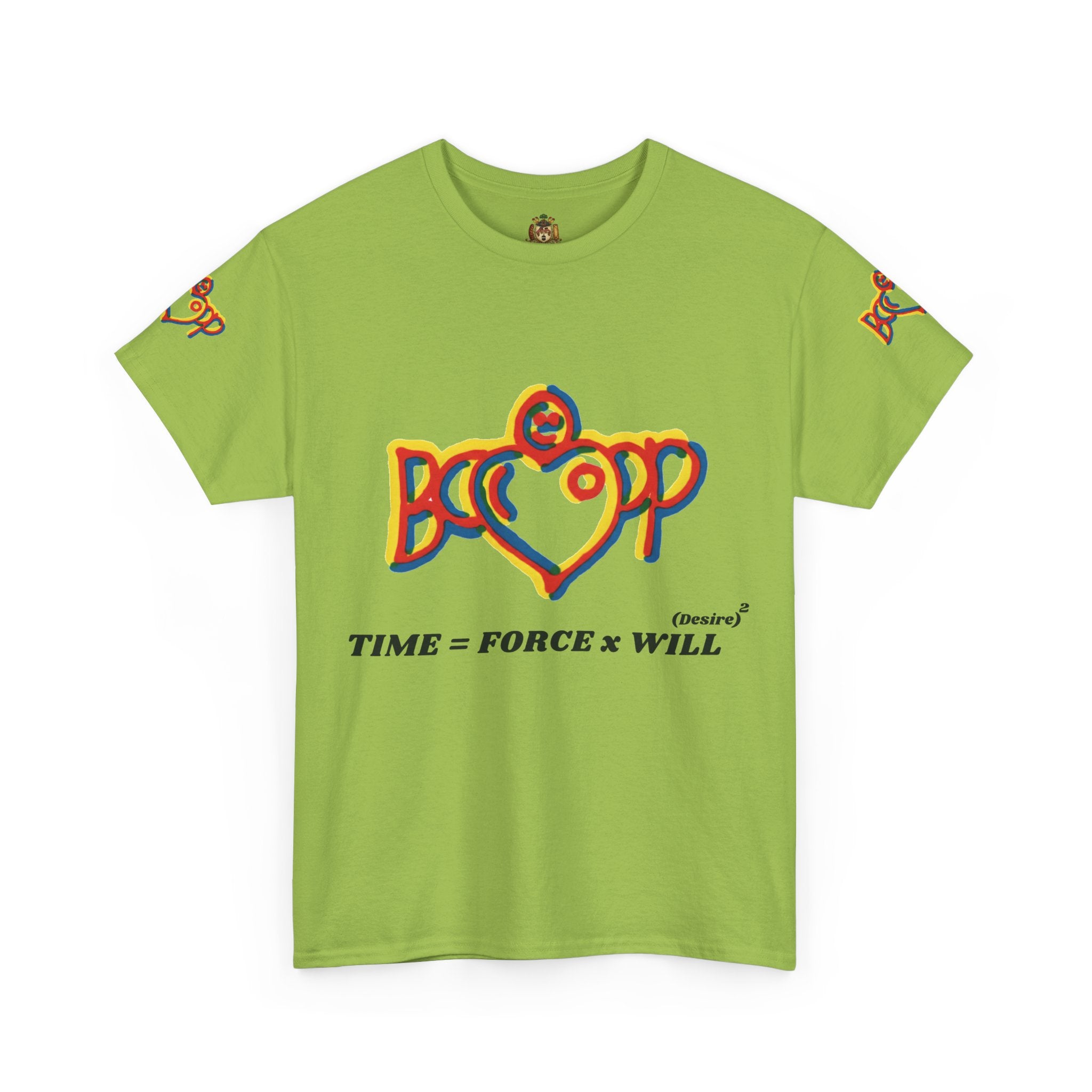 Boop Heart Tee — "TIME = FORCE x WILL" Graphic T‑Shirt Original Stanley Bostwick