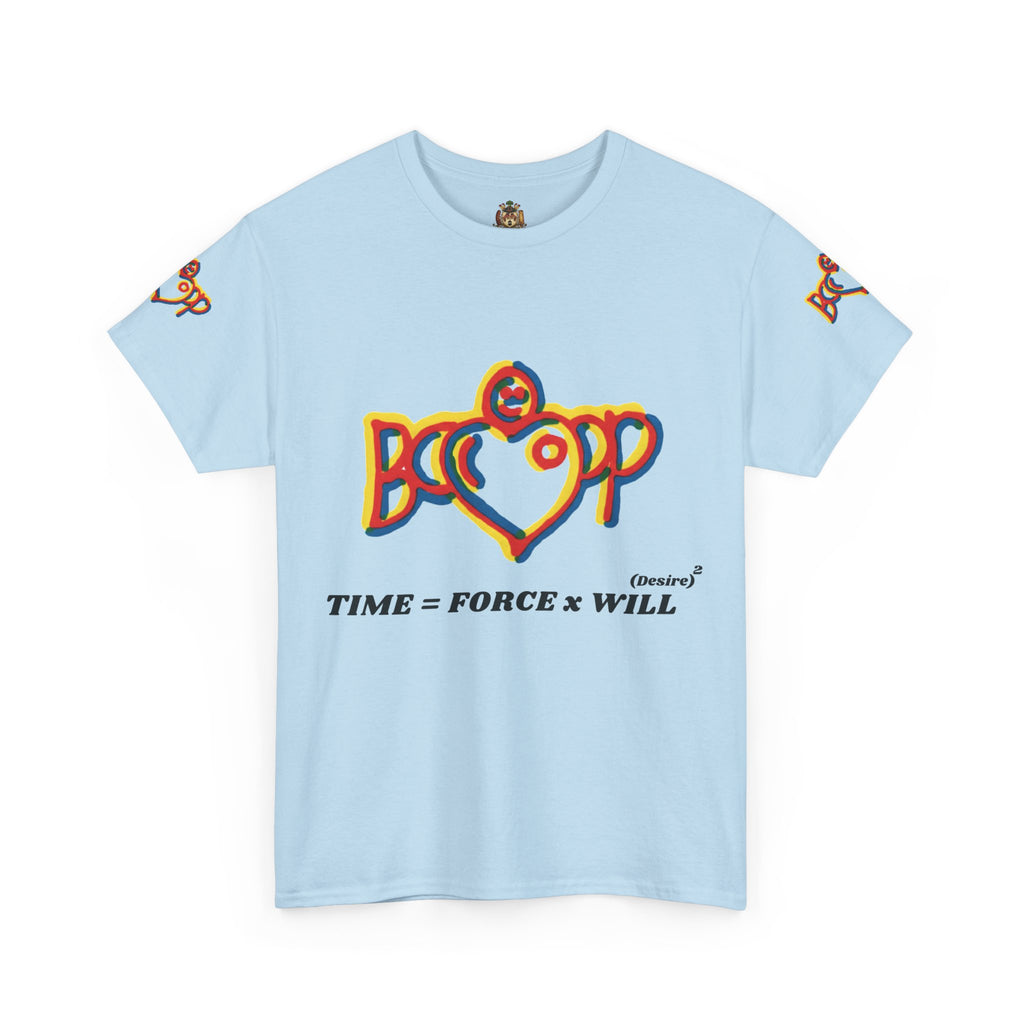 Boop Heart Tee — "TIME = FORCE x WILL" Graphic T‑Shirt Original Stanley Bostwick