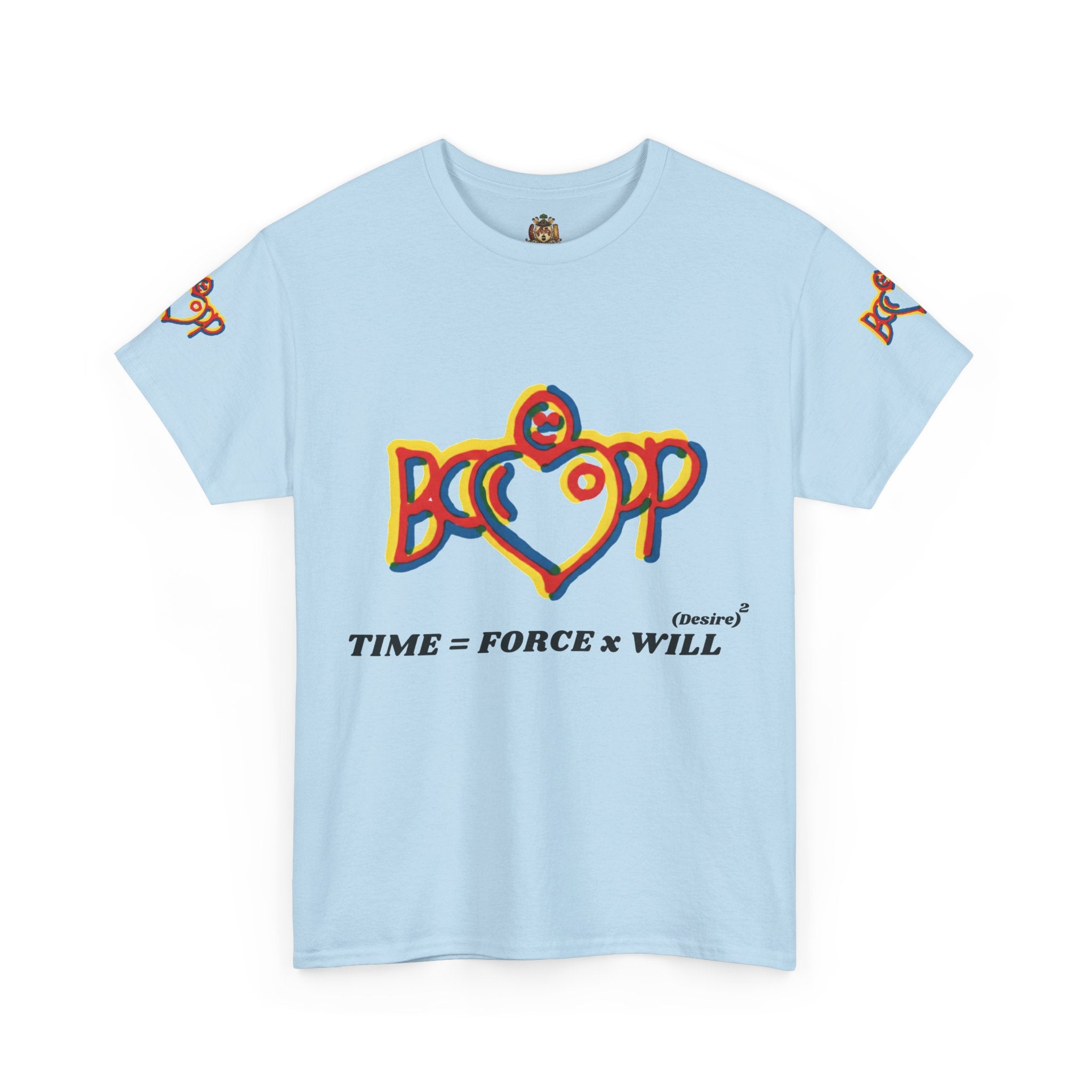 Boop Heart Tee — "TIME = FORCE x WILL" Graphic T‑Shirt Original Stanley Bostwick