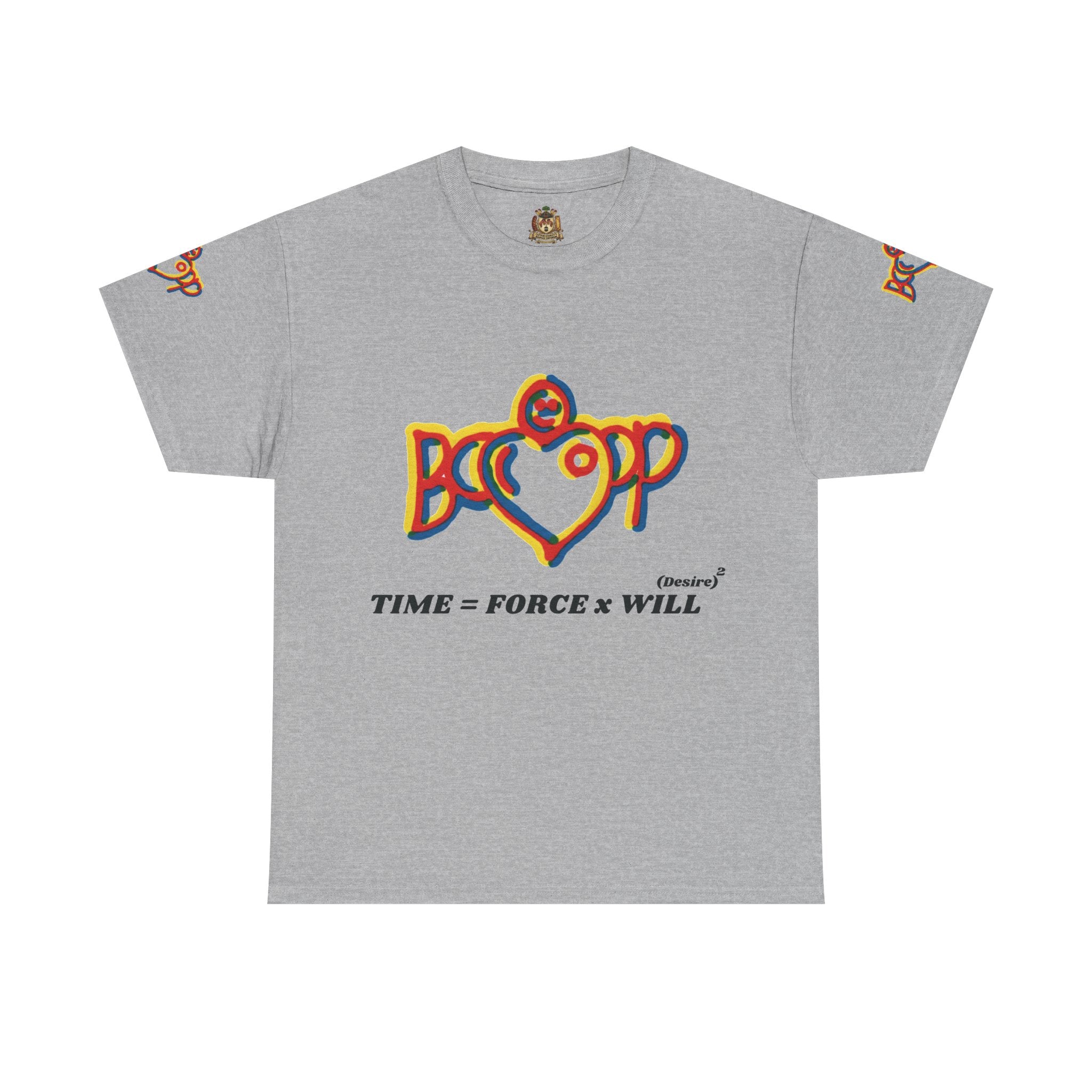 Boop Heart Tee — "TIME = FORCE x WILL" Graphic T‑Shirt Original Stanley Bostwick