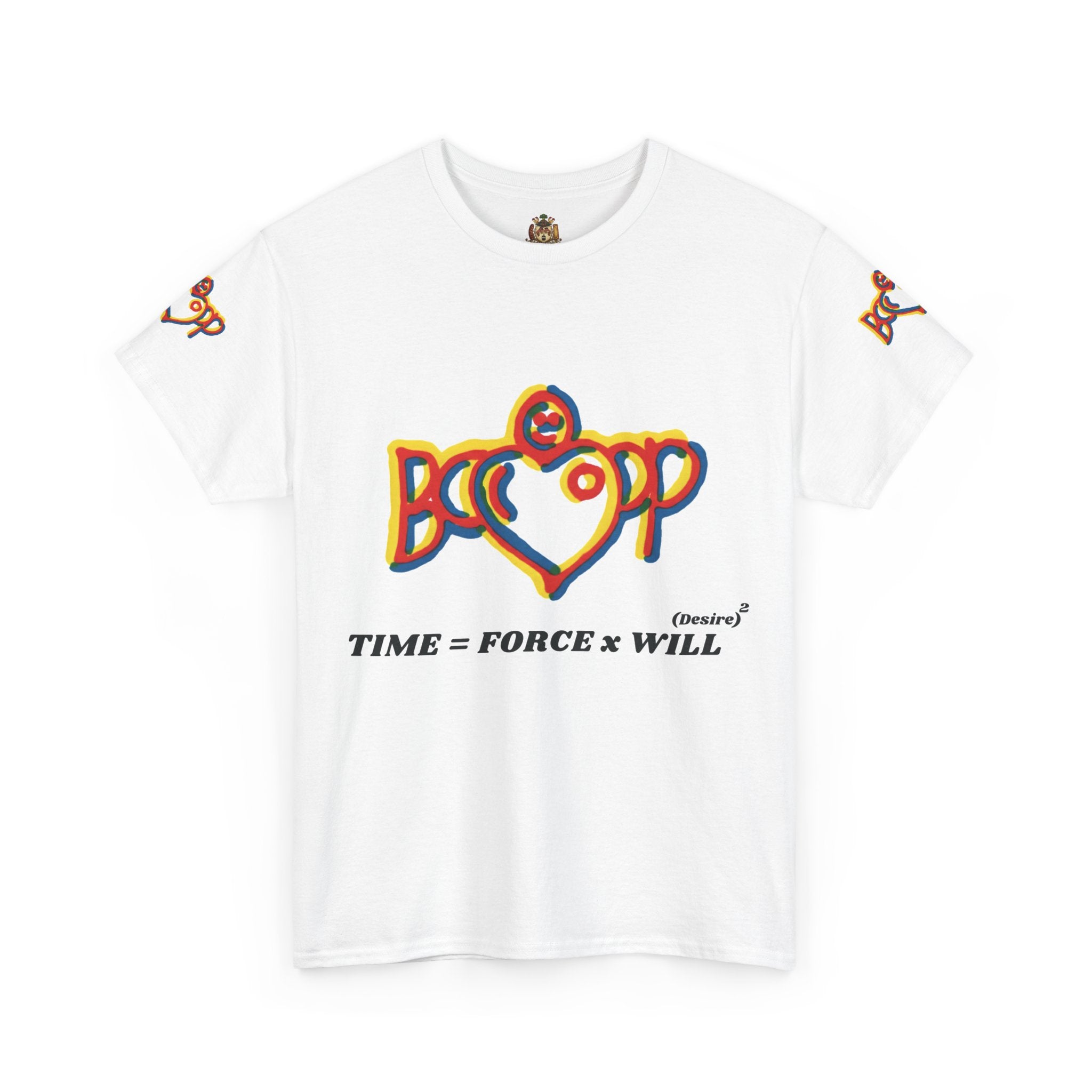 Boop Heart Tee — "TIME = FORCE x WILL" Graphic T‑Shirt Original Stanley Bostwick