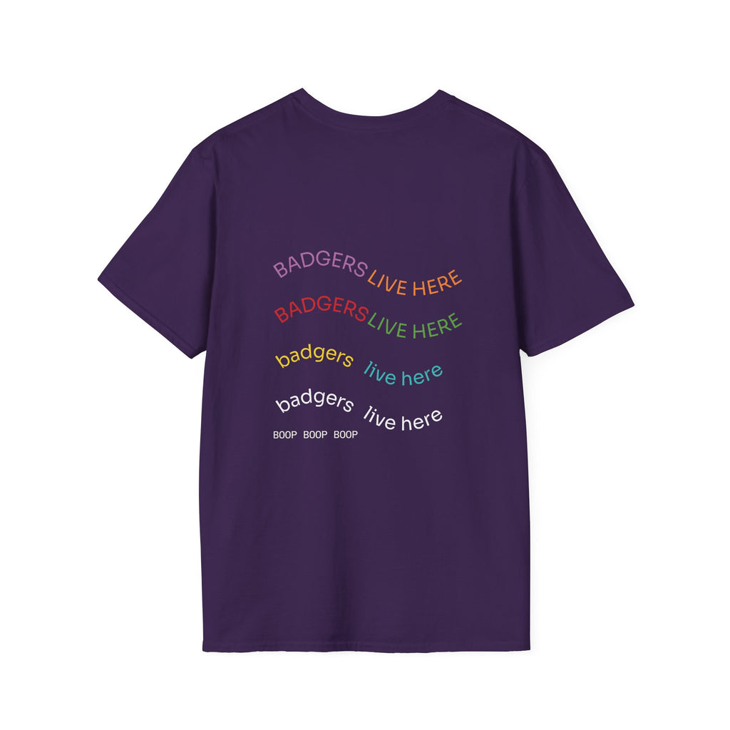 Photo Graphic T-Shirt — "Badgers Live Here" Retro Photo Tee