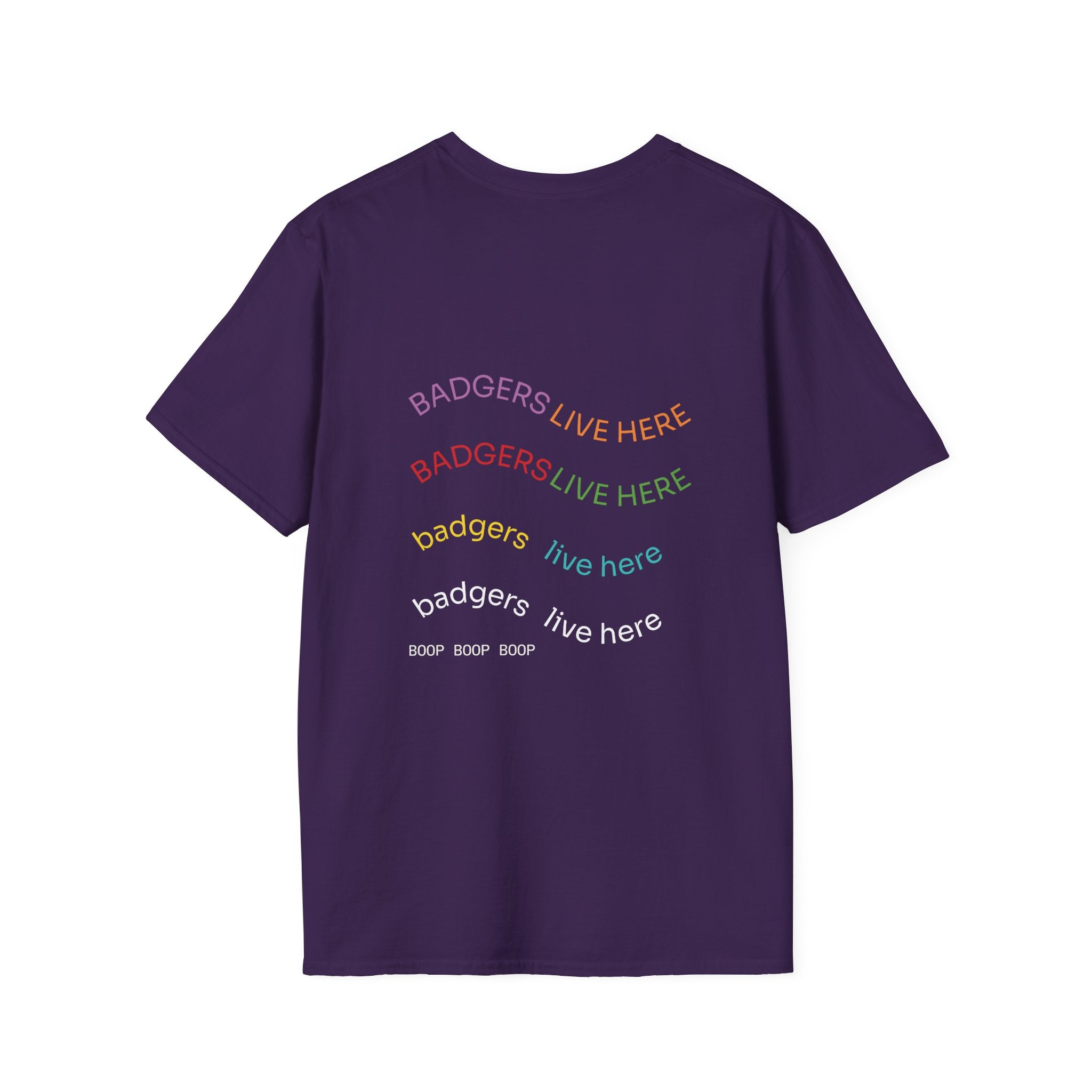 Photo Graphic T-Shirt — "Badgers Live Here" Retro Photo Tee