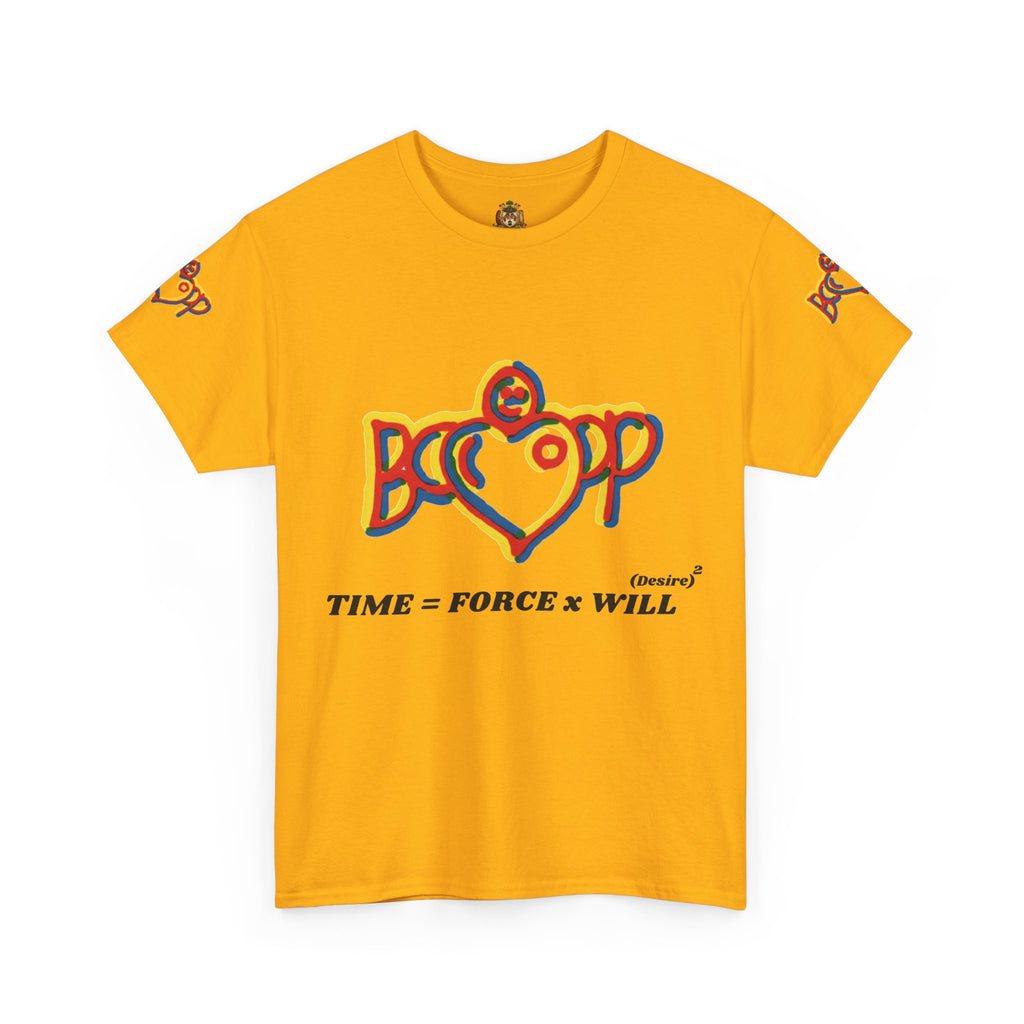 Boop Heart Tee — "TIME = FORCE x WILL" Graphic T‑Shirt Original Stanley Bostwick