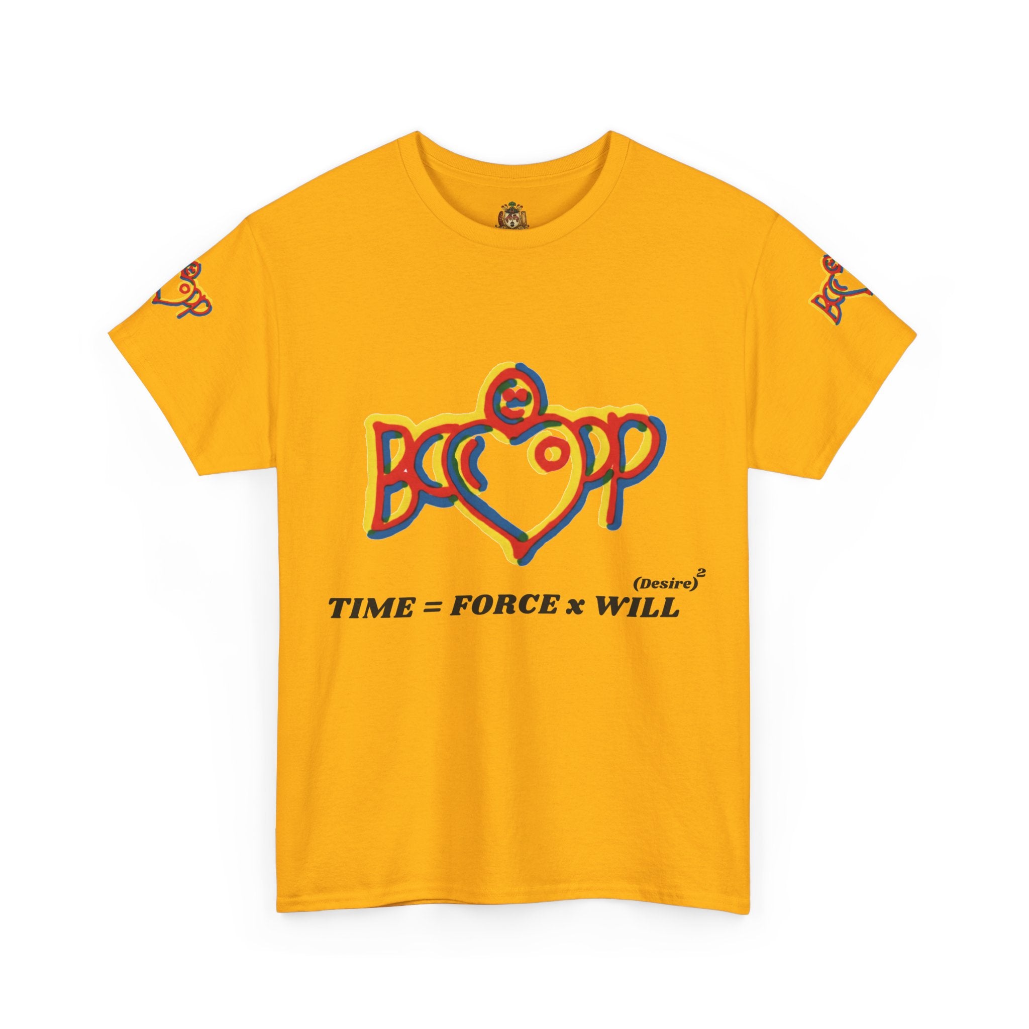 Boop Heart Tee — "TIME = FORCE x WILL" Graphic T‑Shirt Original Stanley Bostwick