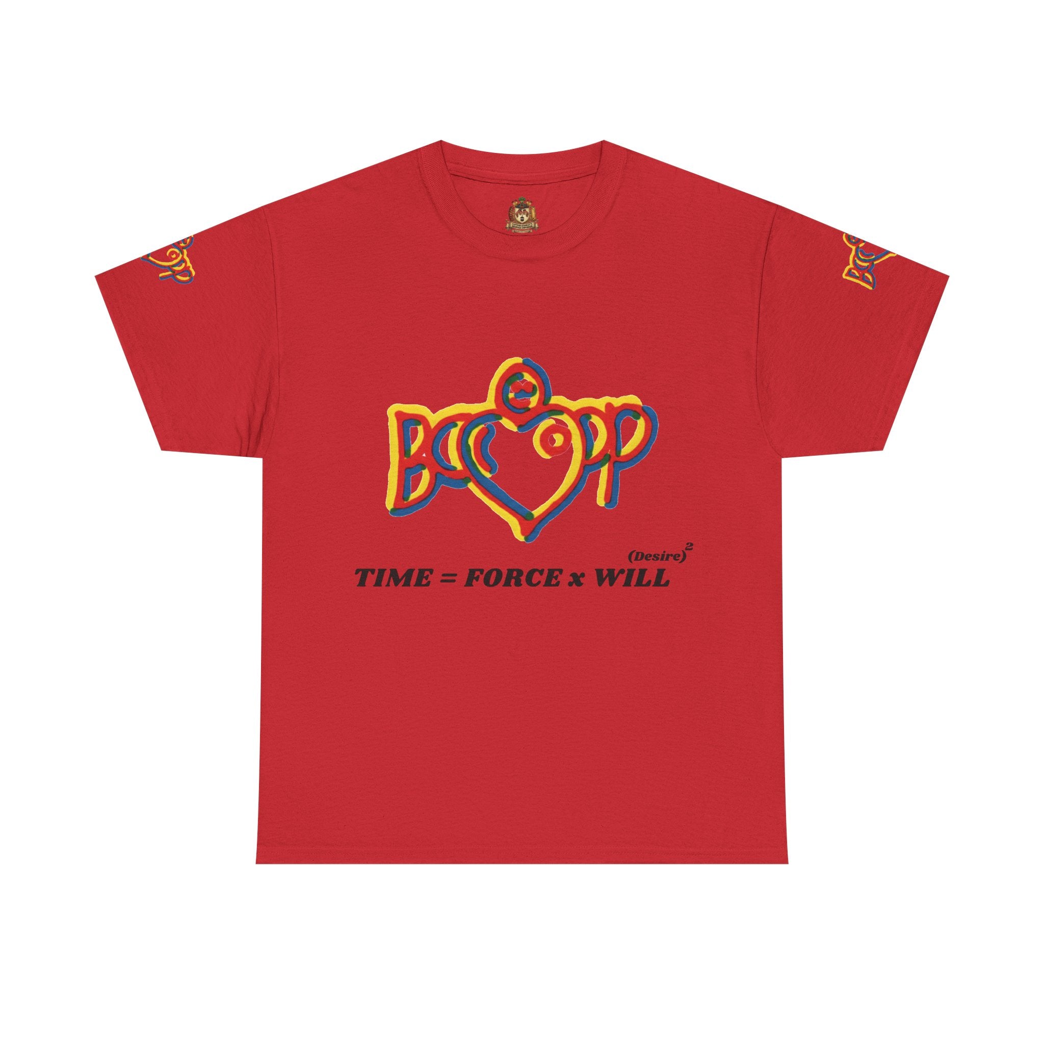 Boop Heart Tee — "TIME = FORCE x WILL" Graphic T‑Shirt Original Stanley Bostwick