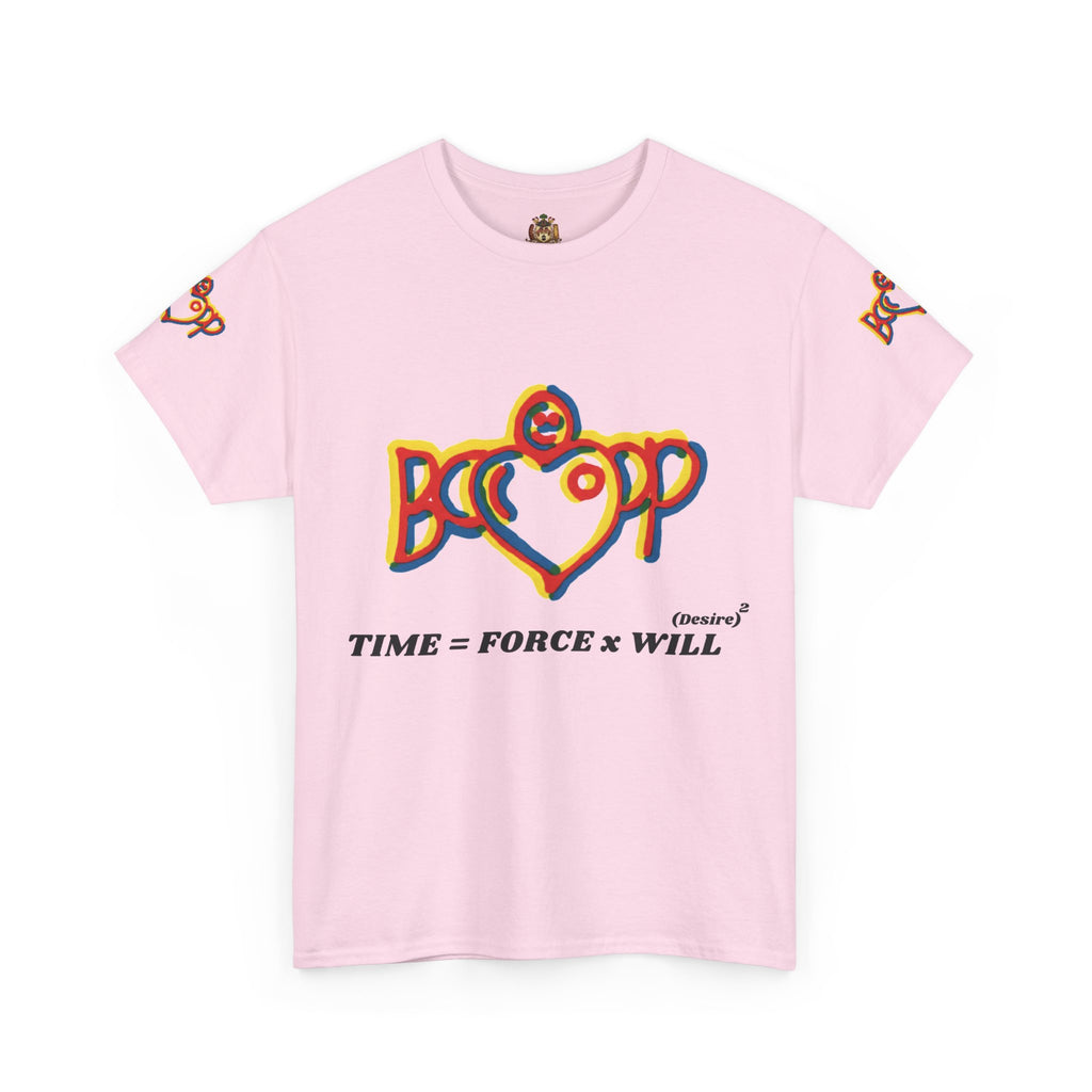 Boop Heart Tee — "TIME = FORCE x WILL" Graphic T‑Shirt Original Stanley Bostwick